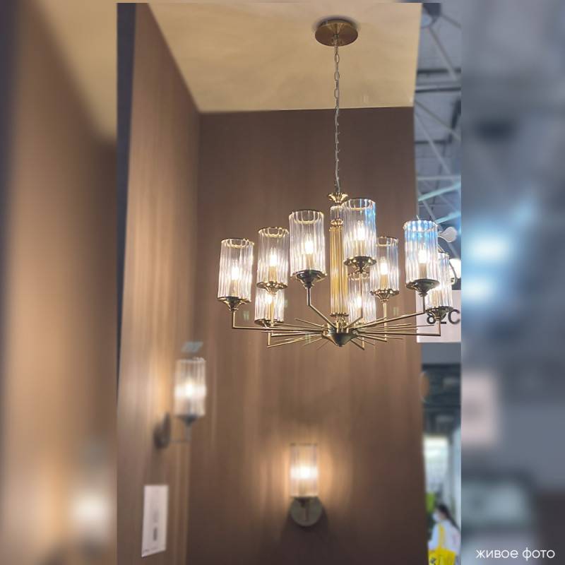 Подвесная люстра Crystal Lux GLORIA SP9 BRASS