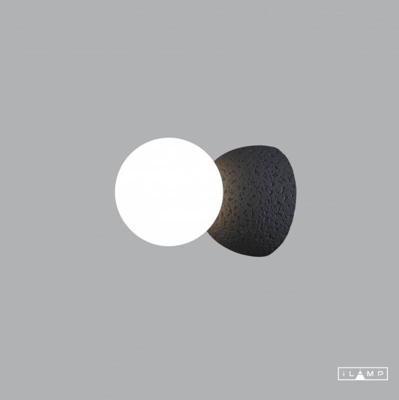 Бра iLamp 10695W/1-D100 BK-WH