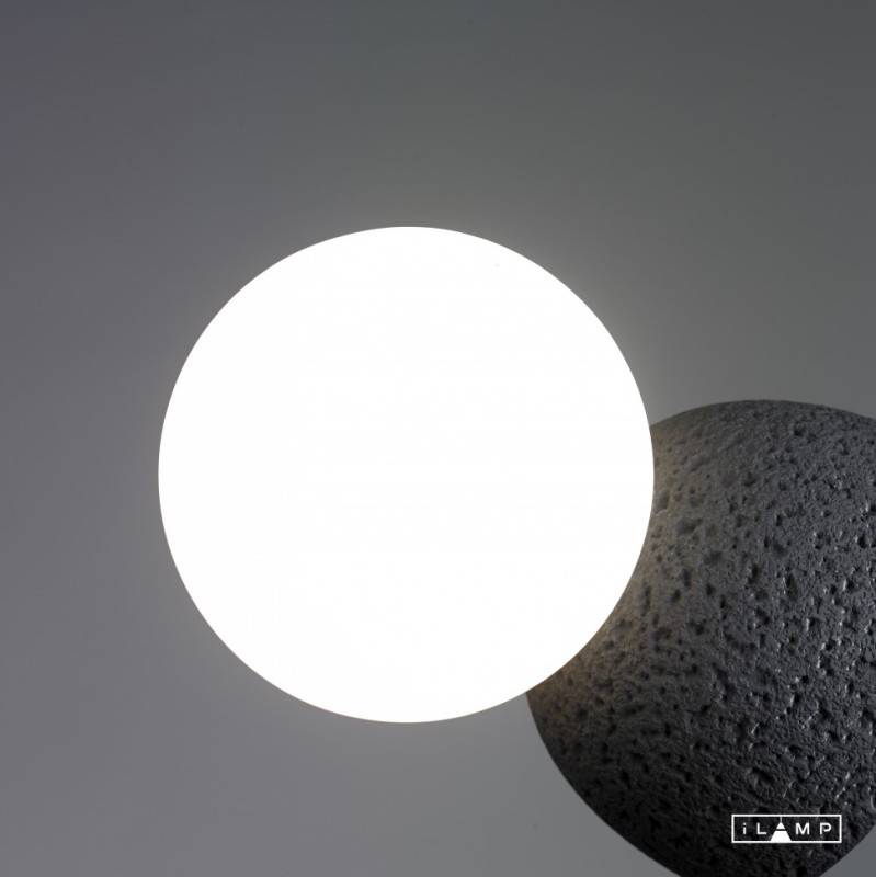 Бра iLamp 10695W/1-D100 BK-WH