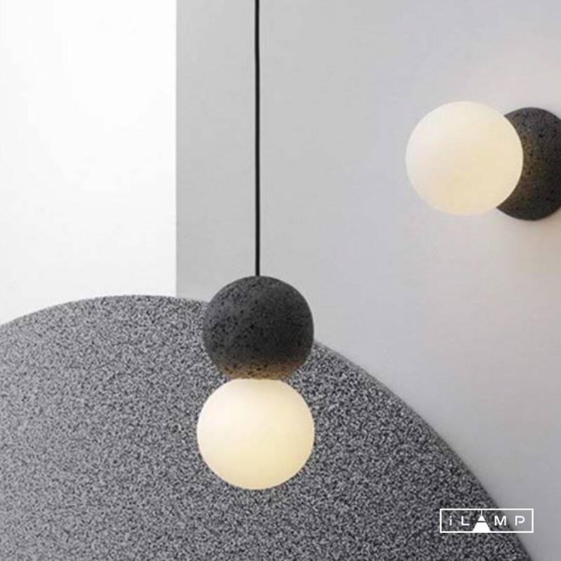 Бра iLamp 10695W/1-D100 BK-WH