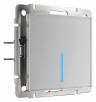 Выключатель сенсорый одноклавишный с подсветкой и функцией Wi-Fi, без рамки Werkel серебряный W4510606