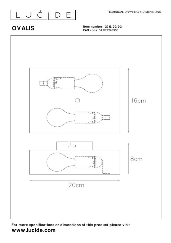 Бра LUCIDE 12219/02/02