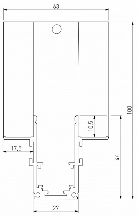 Соединитель угловой внутренний для треков встраиваемых Elektrostandard Slim Magnetic a067506