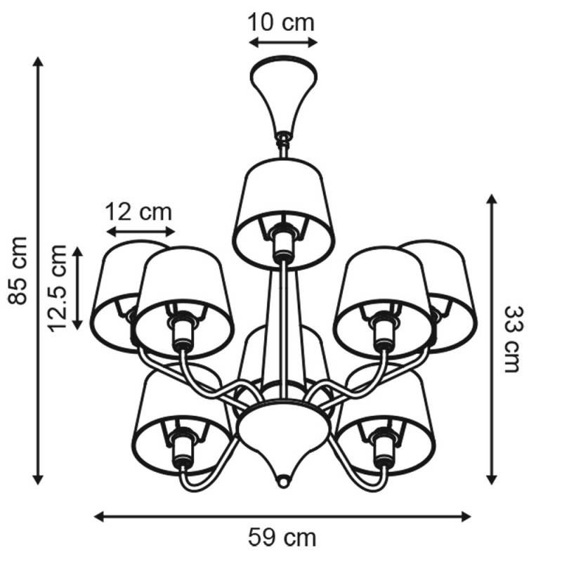 Подвесная люстра ARTE Lamp A1528LM-8WH