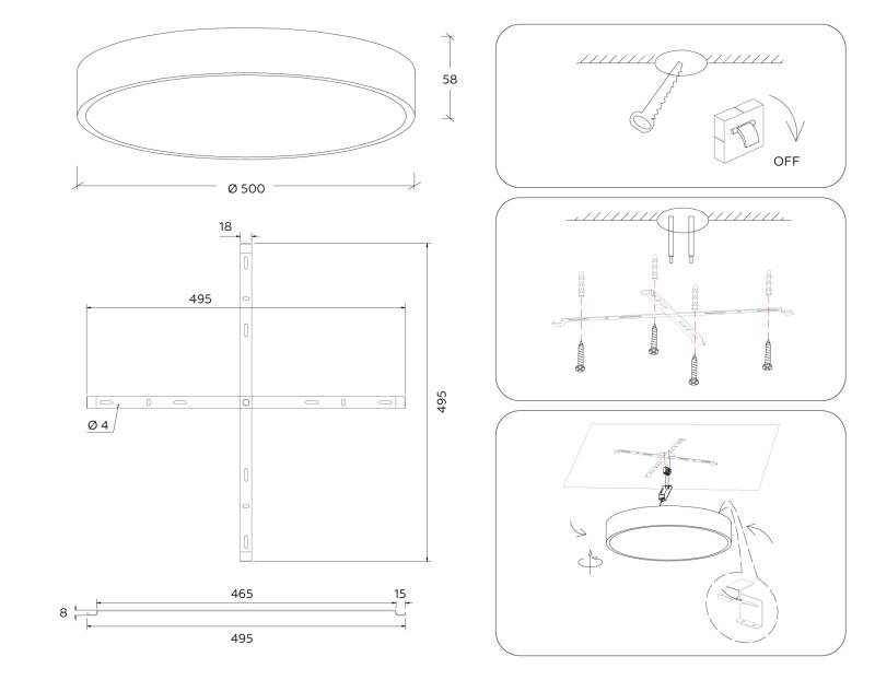 Накладной светильник Ambrella Light FV5533