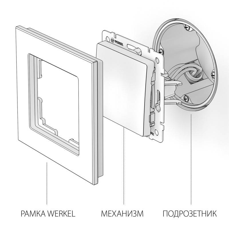 Выключатель Werkel W1113006 серебряный