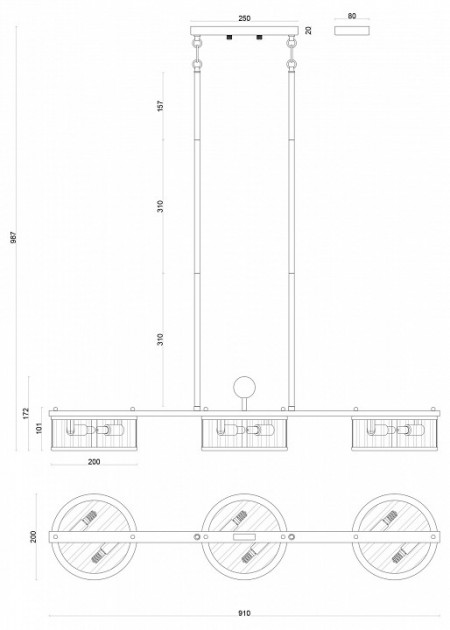 Светильник на штанге Favourite Radiales 3099-6P