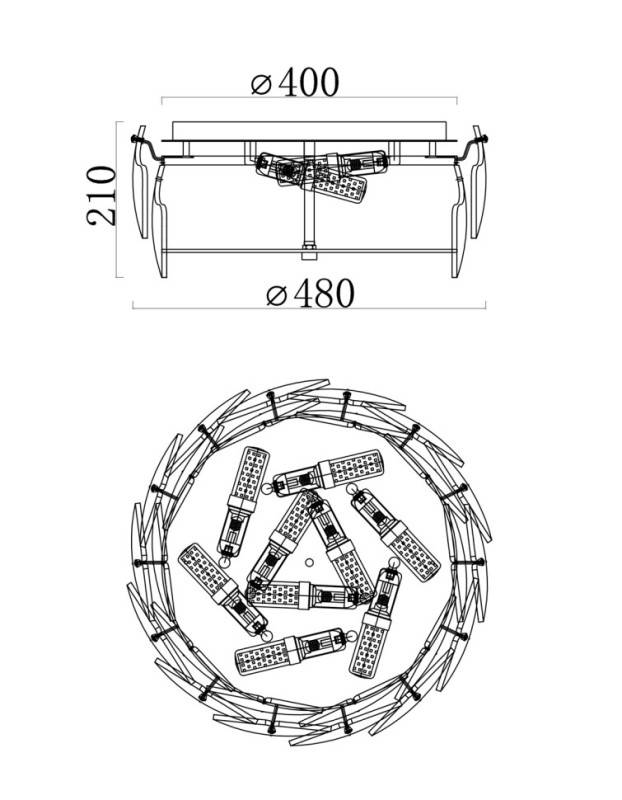 Накладная люстра Fluorite FL1152-9C