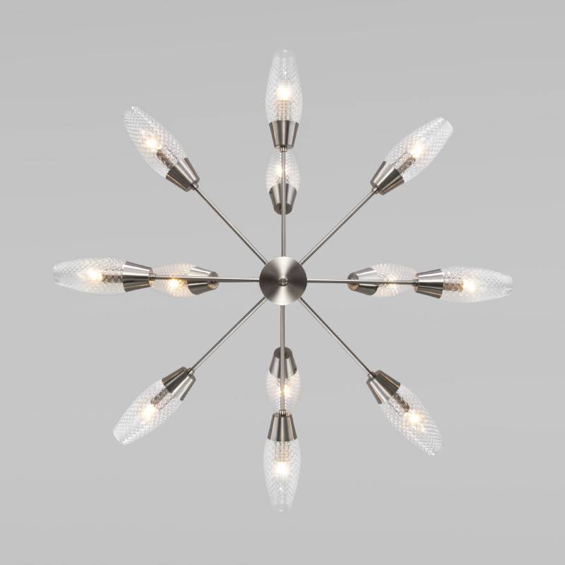 Люстра на штанге Eurosvet 60140/12 сатин-никель