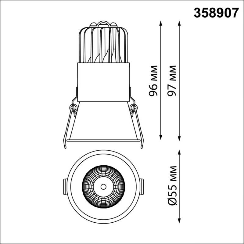 Встраиваемый светильник Novotech 358907