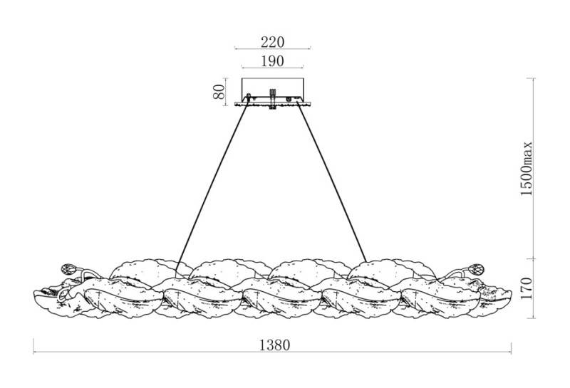 Подвесная люстра Fluorite FL1182-9PO
