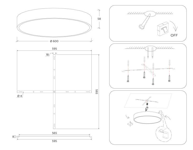 Накладной светильник Ambrella Light FV5536