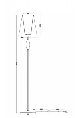 Торшер Freya FR2022FL-01CH