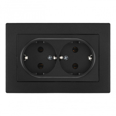 Розетка Arte Milano SET06-double-40-2 black