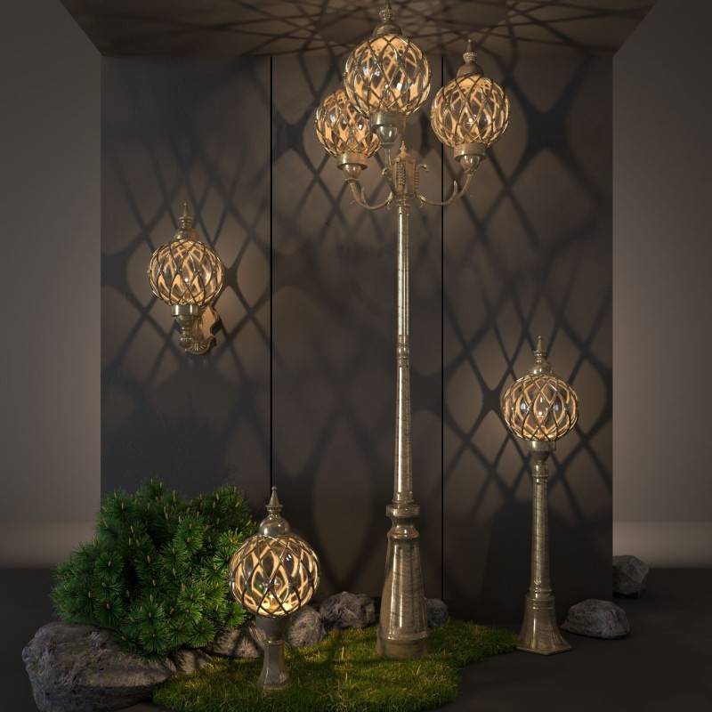 Садово-парковый светильник Elektrostandard Sirius S черное золото