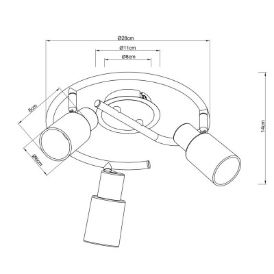 Спот ARTE Lamp A4510PL-3SS