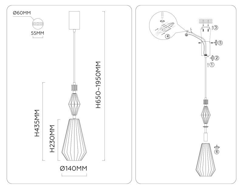 Подвесной светильник Ambrella Light LH53181