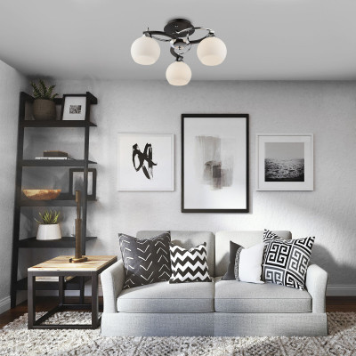 Накладная люстра Eurosvet 9654/3 хром/венге