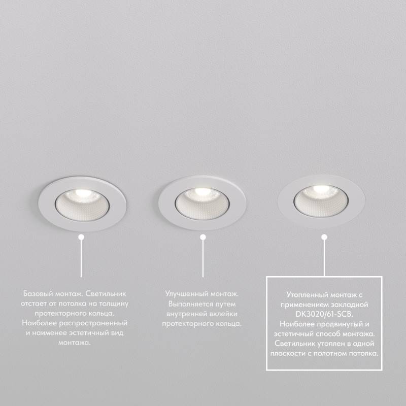 Встраиваемый светильник Denkirs DK3061-WH+BK