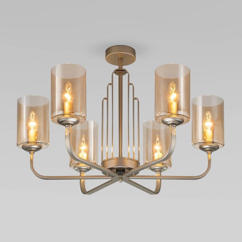 Люстра на штанге Eurosvet 60138/6 перламутровое золото