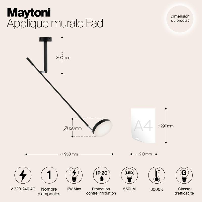 Бра Maytoni MOD070WL-L6B3K