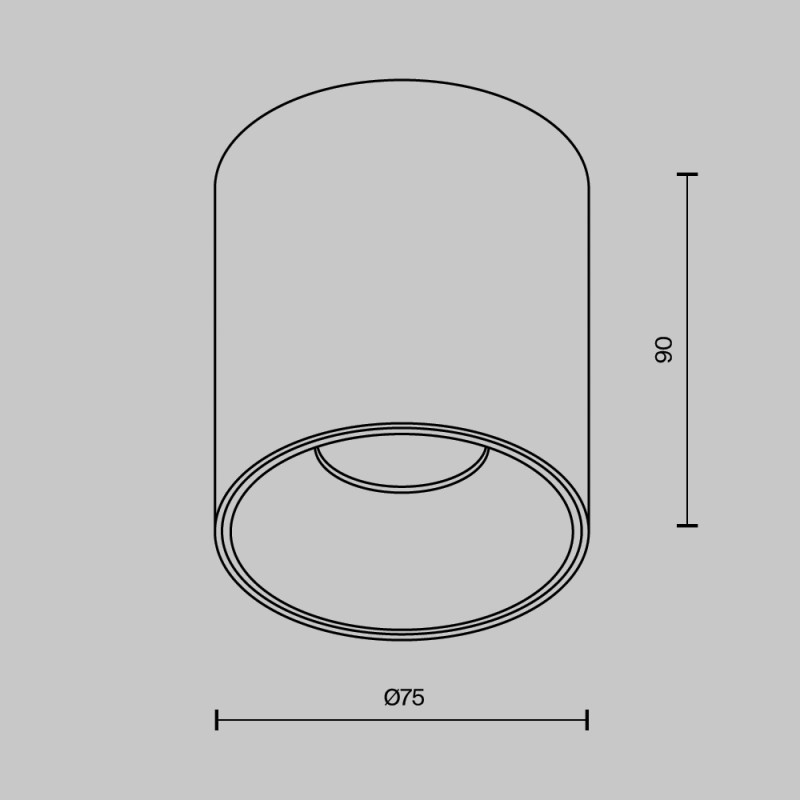 Накладной светильник Maytoni Technical C064CL-12W4K-RD-B
