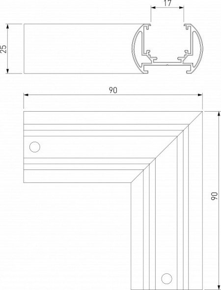 Соединитель угловой L-образный для треков накладных Elektrostandard Slim Magnetic a065259