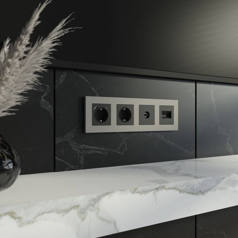 Рамка Werkel W0042917 дымчатый софт