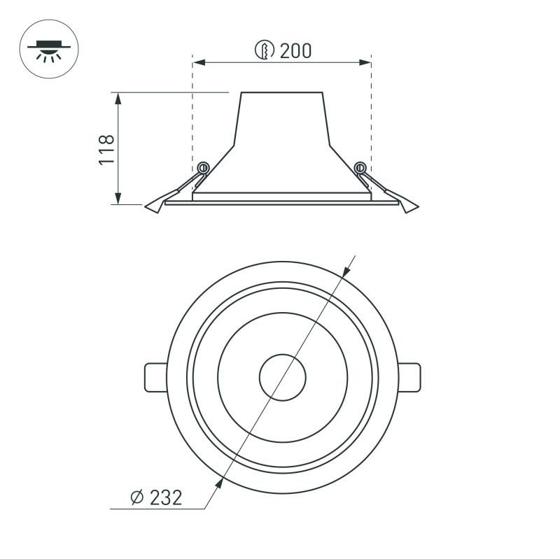 Встраиваемый светильник Arlight 027319(1)