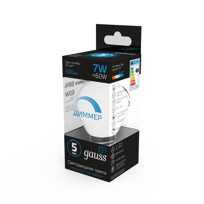 Светодиодная лампа Gauss 105102307-D