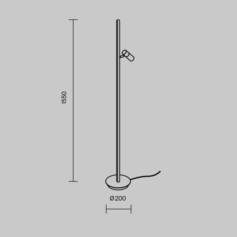 Торшер Maytoni MOD395FL-L28BS3K