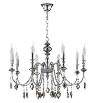 Подвесная люстра Crystal Lux MERCEDES SP8 CHROME/SMOKE