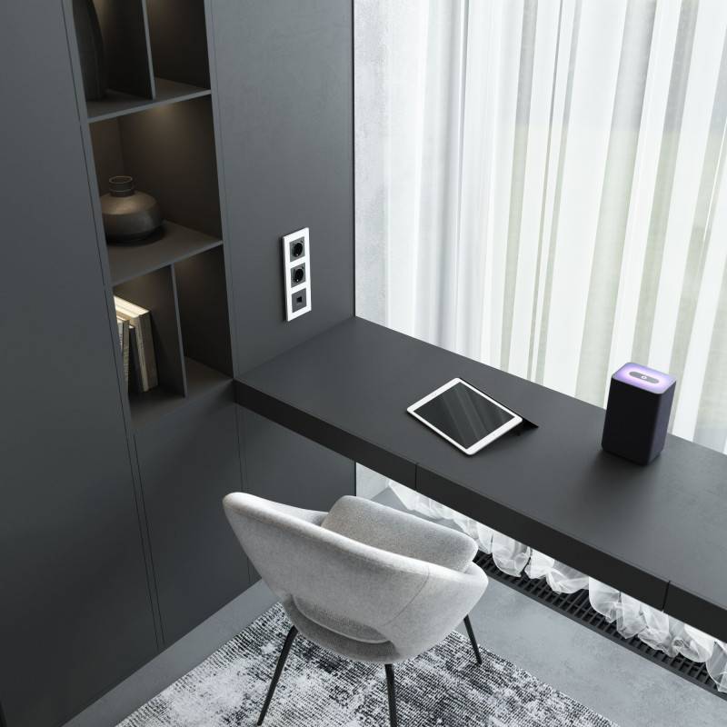 Розетка Werkel W5120108 черный матовый