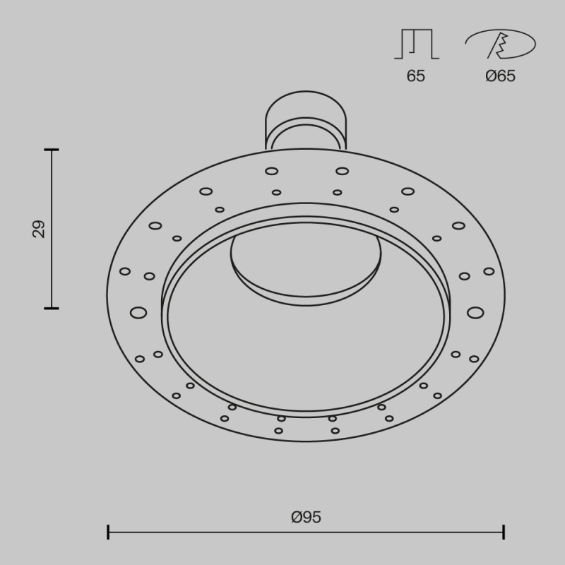 Встраиваемый светильник Maytoni Technical DL126-GU10-TRS-MG