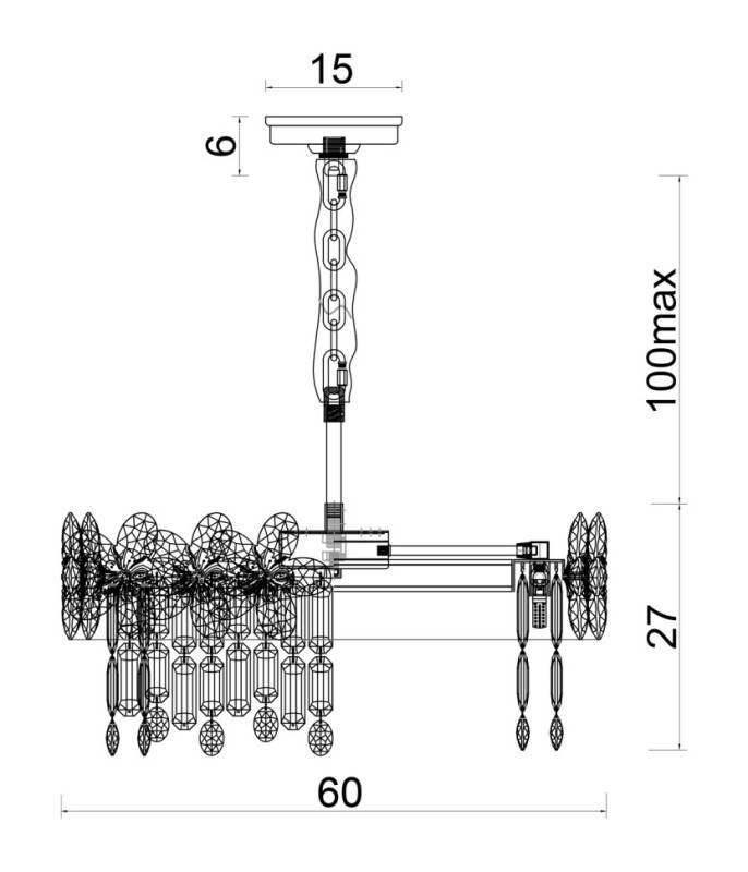 Подвесная люстра Fluorite FL1105-20P