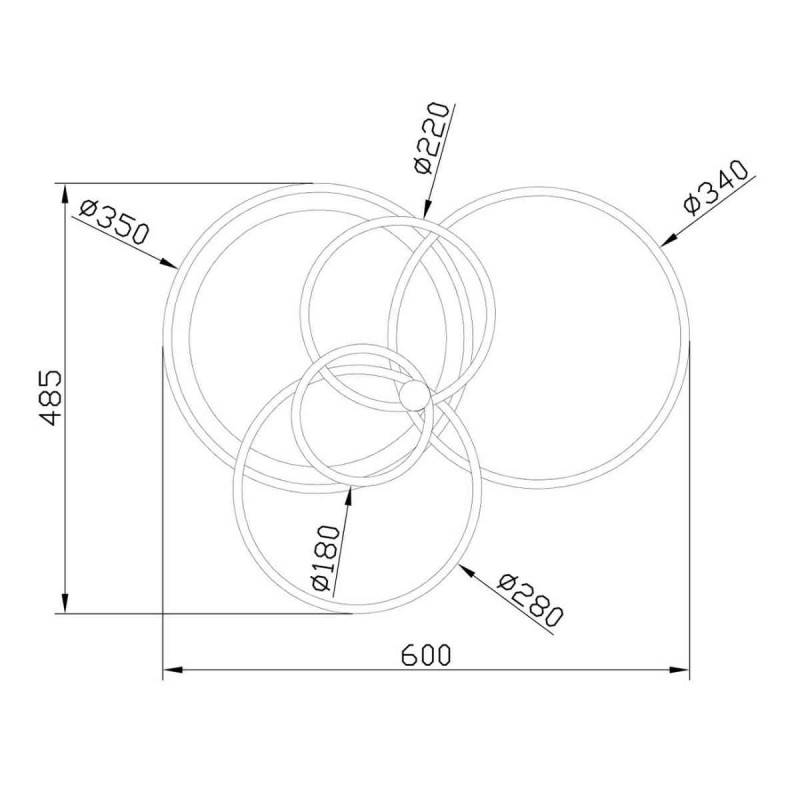 Накладная люстра Escada 10213/4LED BL White