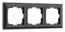 Рамка на 3 поста Werkel черный матовый W0032208