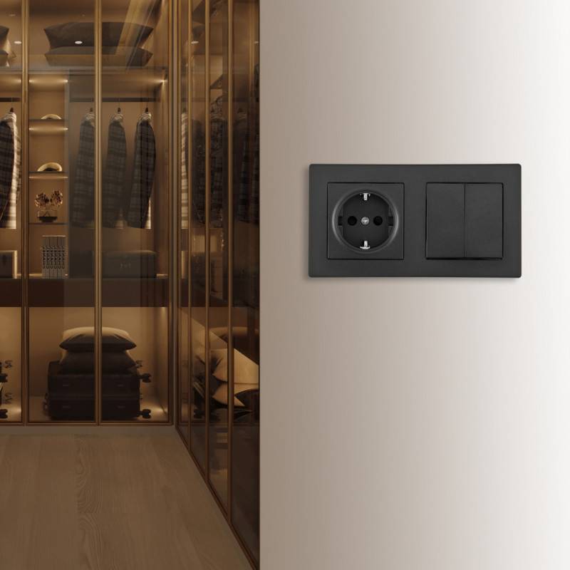 Розетка Arte Milano SET06-2-30-2-40-1 black