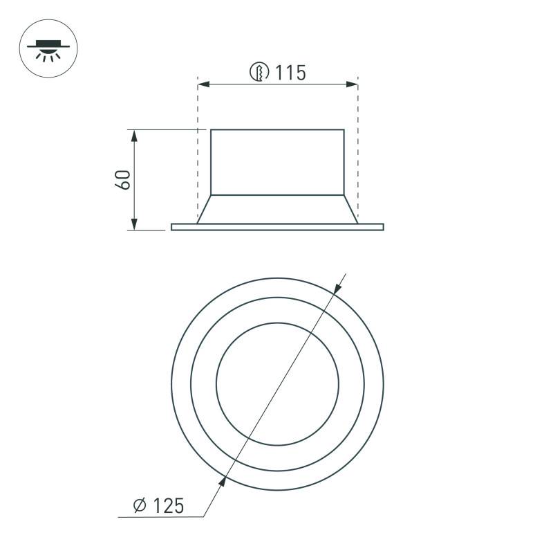 Встраиваемый светильник Arlight 035614(1)
