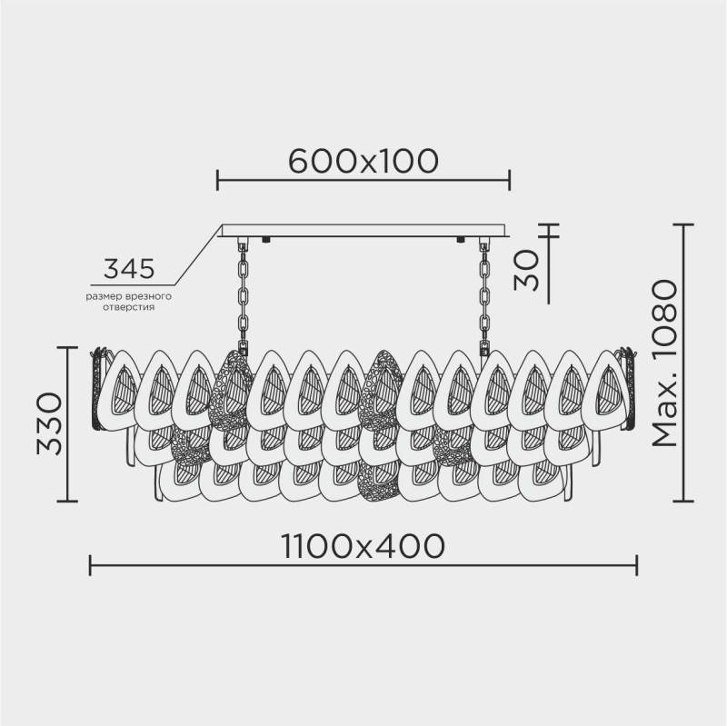 Подвесная люстра MODELUX ML.6775.1125 GD