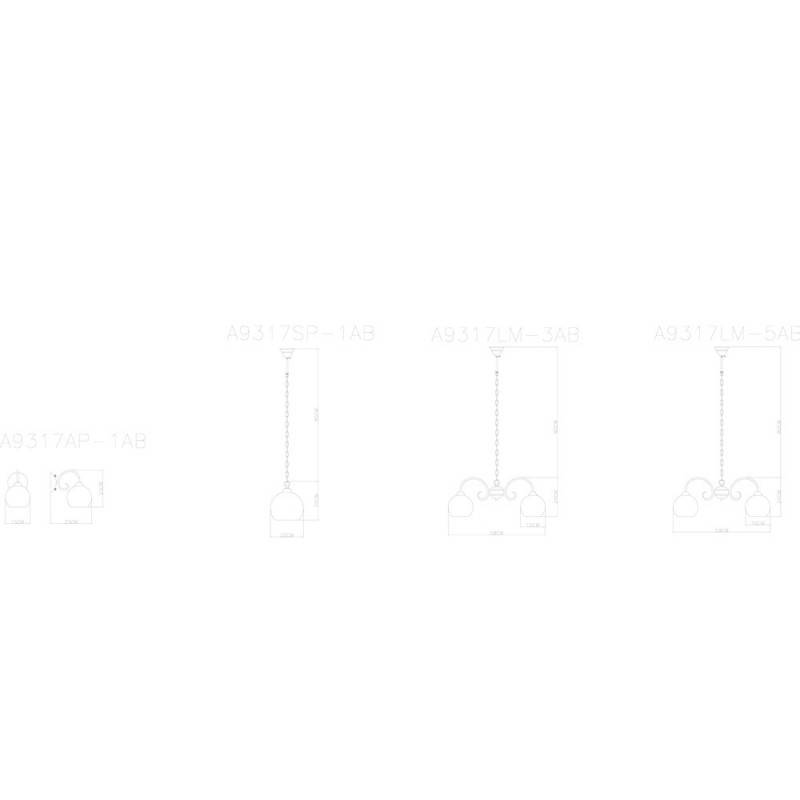 Подвесная люстра ARTE Lamp A9317LM-5AB
