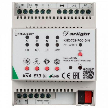 Контроллер климатический Arlight Intelligent KNX-703-FCC-DIN (230V, 3x6A)