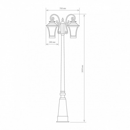 Фонарный столб Elektrostandard Libra GLXT-1408F/2