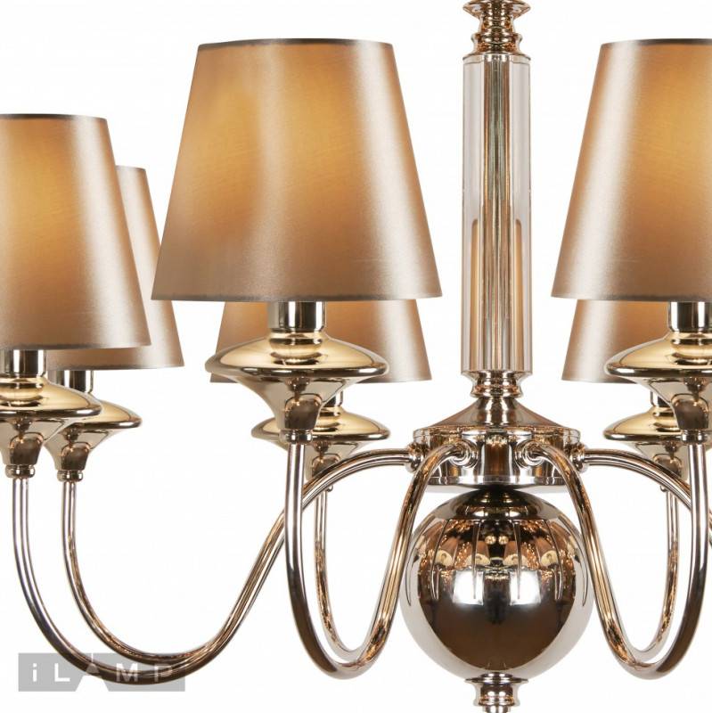 Подвесная люстра iLamp P2406-8 Nickel