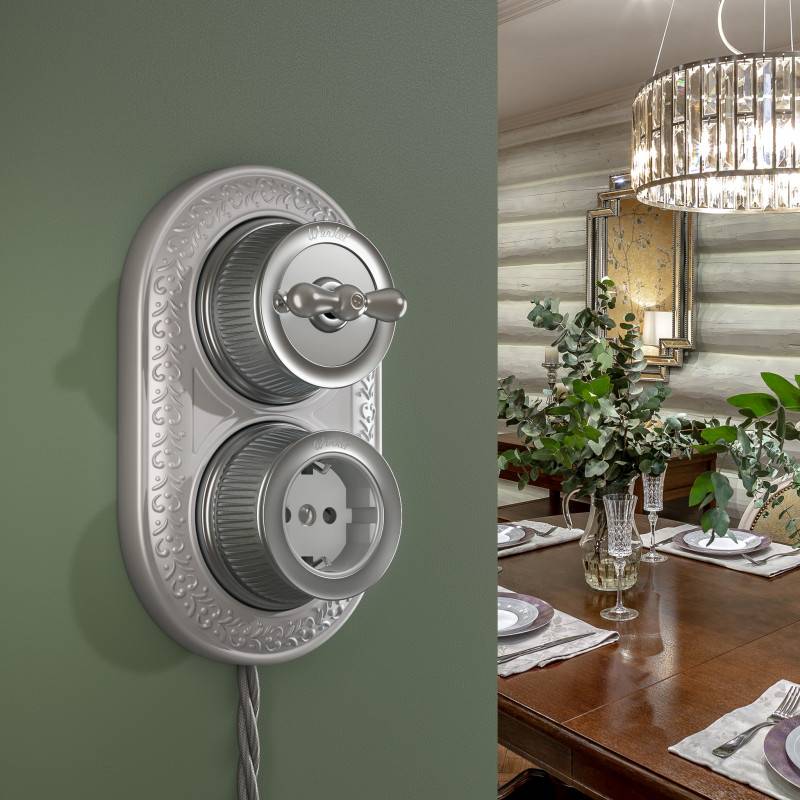 Розетка Werkel WL19-10-01 (Матовый хром)