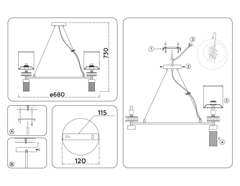Подвесная люстра Ambrella Light LH71291