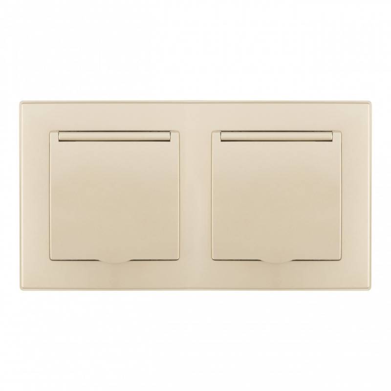 Розетка Arte Milano SET06-2-41-1x2 shampan