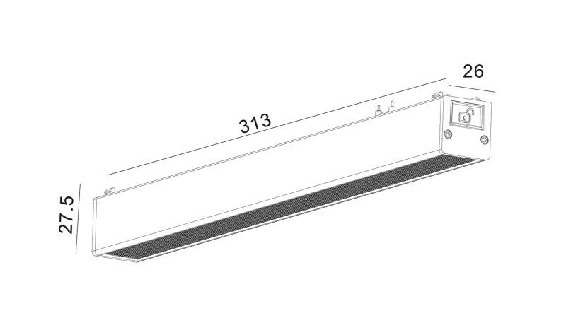 Светильник на шине SWG pro DL-SLIM-DFWH-12-CCT