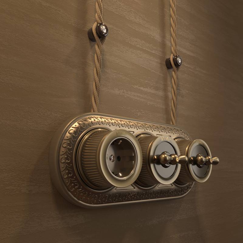 Розетка Werkel WL19-10-02 (Бронзовый)