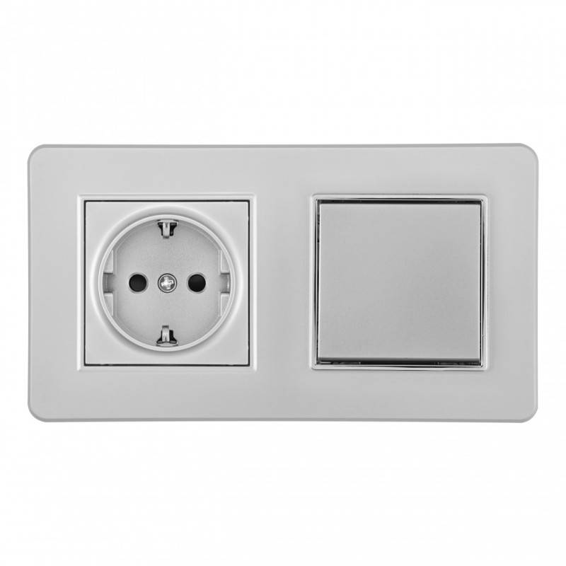 Розетка Arte Milano SET16-2-40-1-30-1 silver